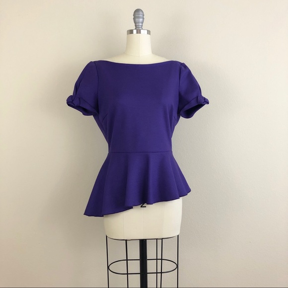 Elie Tahari Tops - Elie Tahari  Gabby Asymmetrical Peplum Hem Blouse